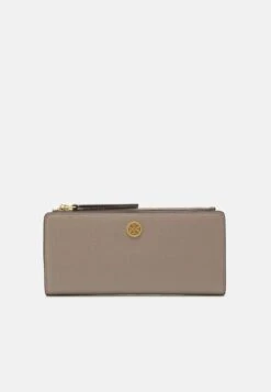 Tory Burch Robinson Zip Slim Wallet - Wallet - Gray Heron