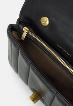 Tory Burch Kira Top Handle Chain - Across Body Bag - Black -Tory Burch 65964373e40c4a669a30d1a2cf7742c0