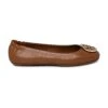 Tory Burch Brown Leather Claire Ballet Flats