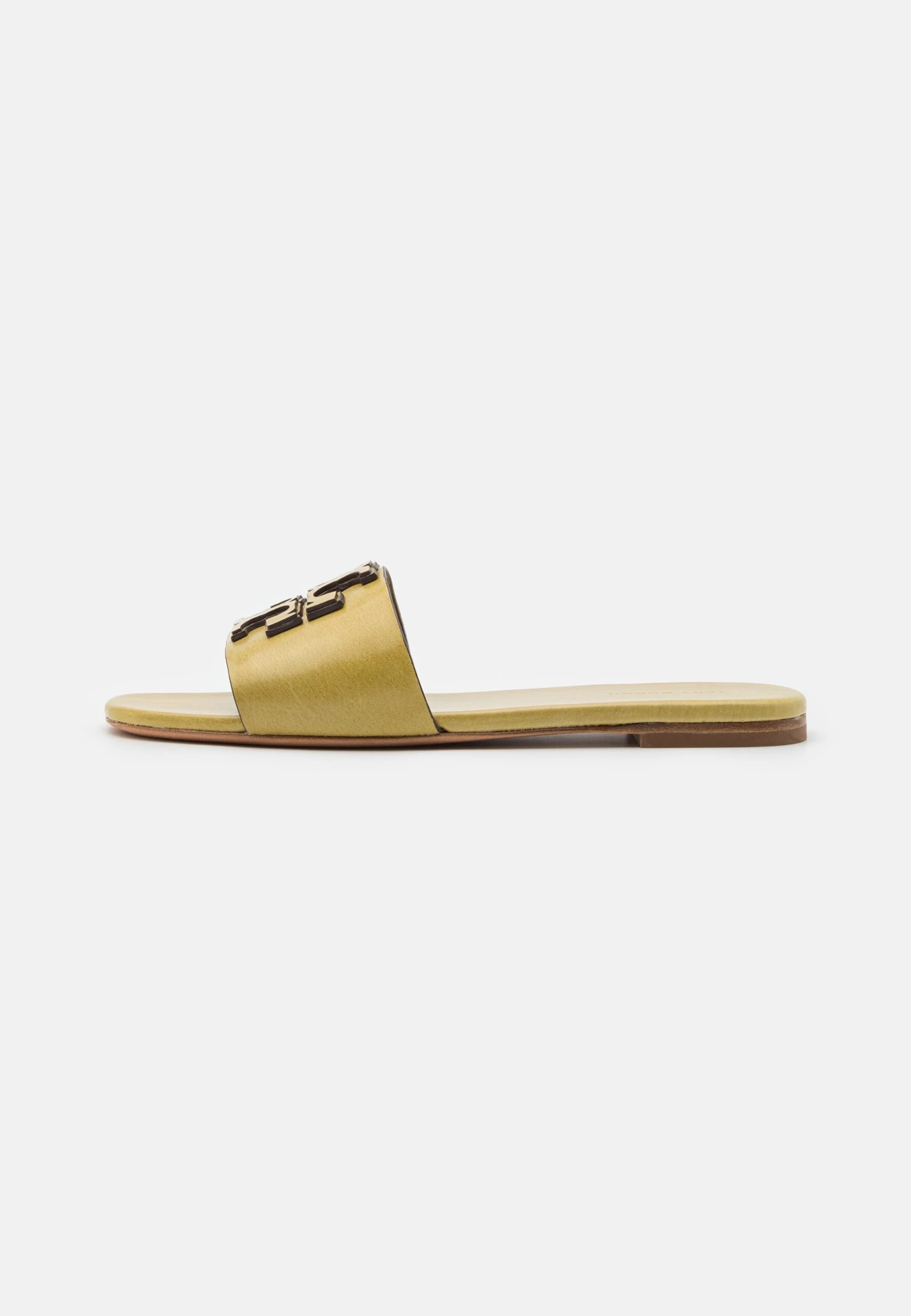Tory Burch Double Stack Logo Slide - Mules - Roasted Pistachio 2 Tory Burch Double Stack Logo Slide - Mules - Roasted Pistachio - Image 2