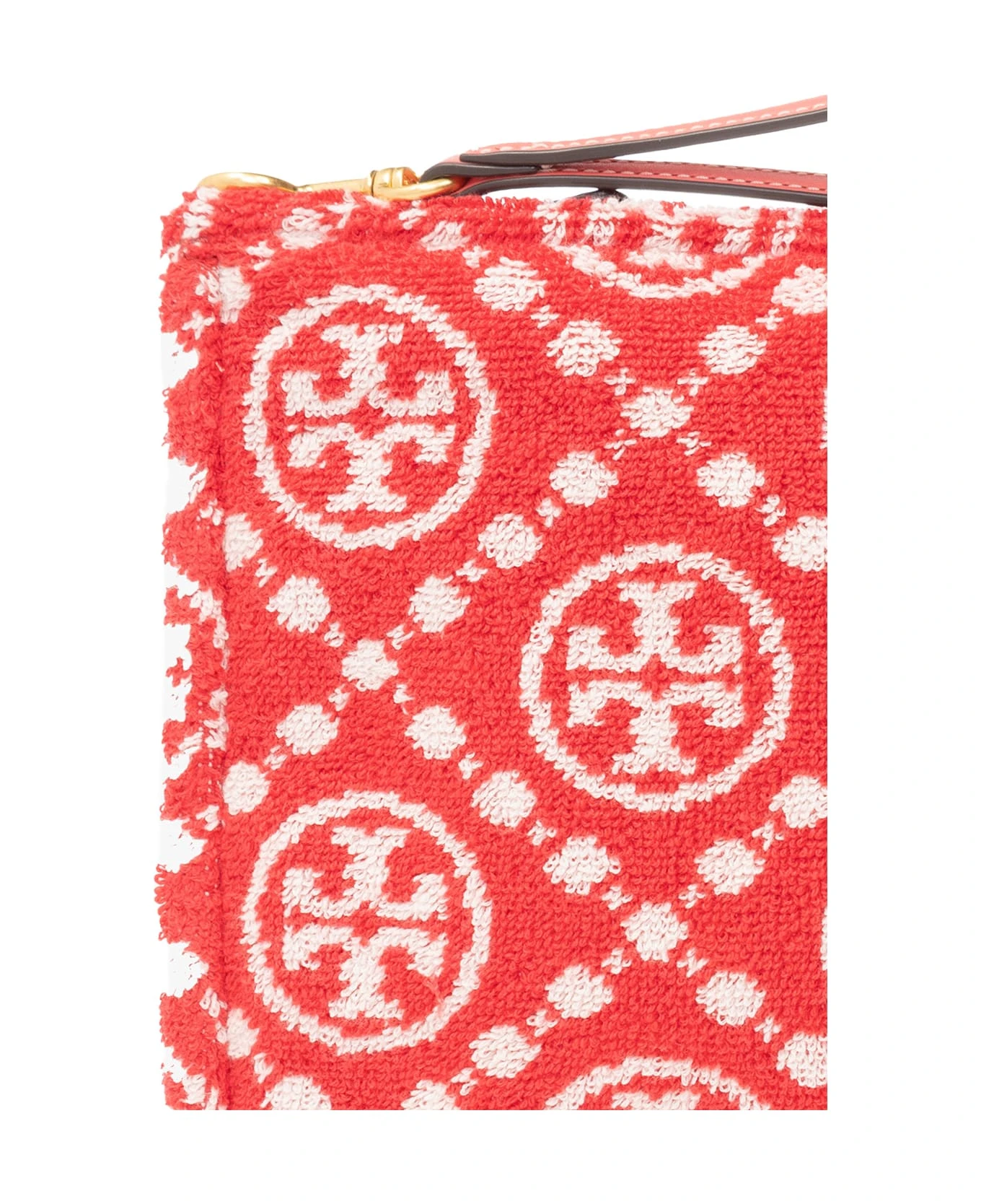 Tory Burch Red T Monogram Terry Clutch Bag 5 Tory Burch Red T Monogram Terry Clutch Bag - Image 5