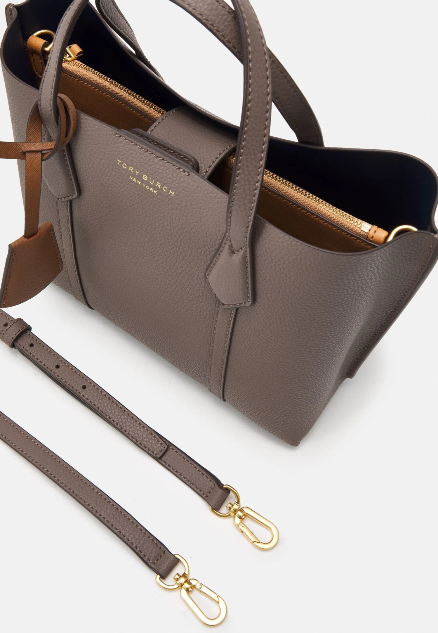 Tory Burch Perry Small Triple Compartment Tote - Handbag - Clam Shell 5 Tory Burch Perry Small Triple Compartment Tote - Handbag - Clam Shell - Image 5