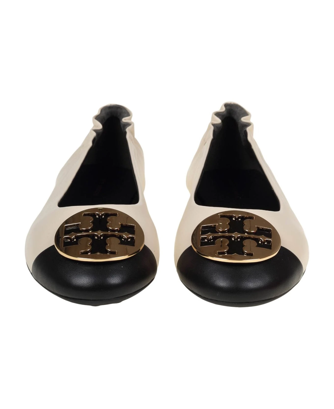 Tory Burch Claire Ballerina In Leather With Logo 4 Tory Burch Claire Ballerina In Leather With Logo - Image 4