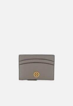 Tory Burch Robinson Card Case - Business Card Holder - Gray Heron