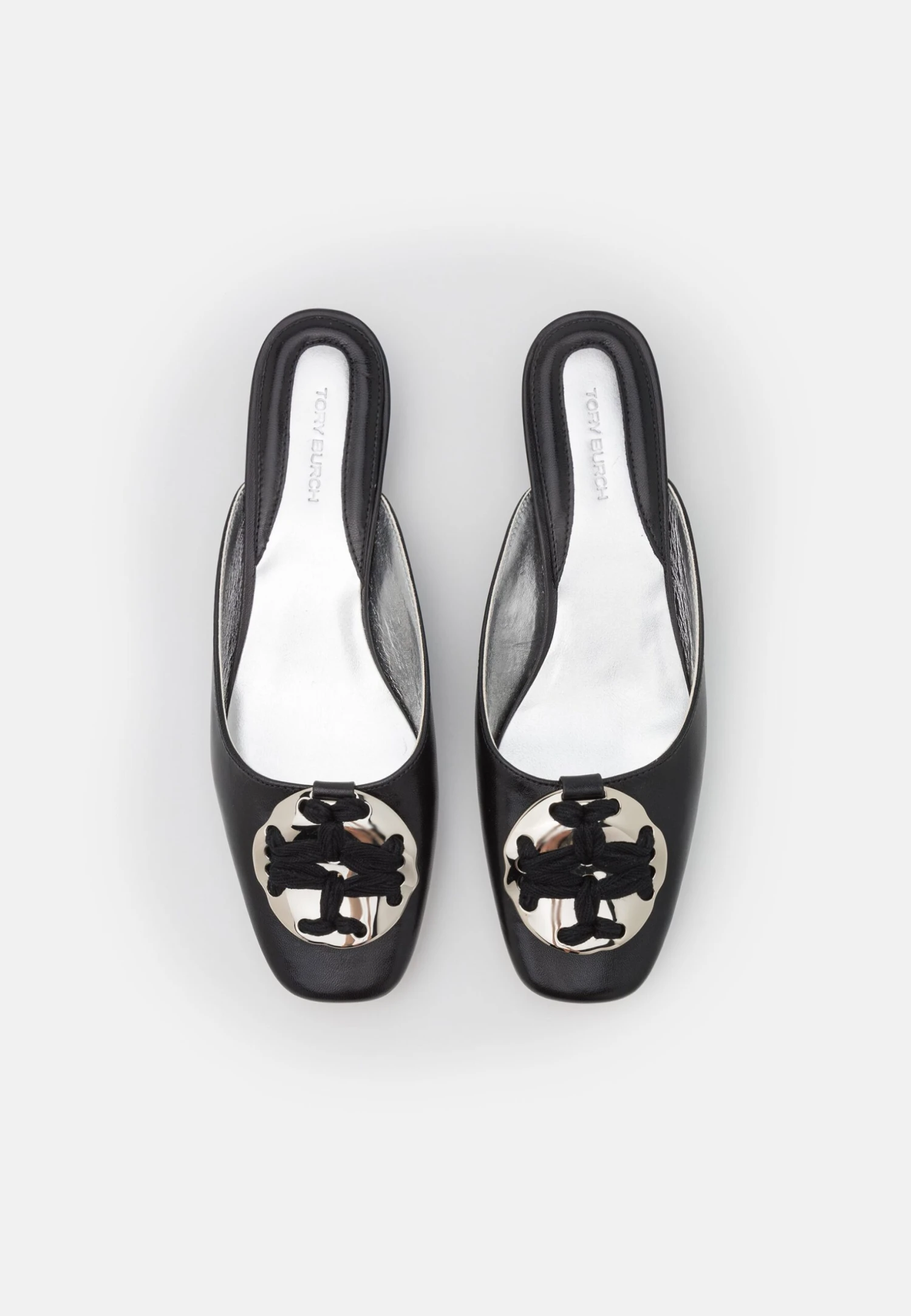 Tory Burch Patos Logo Kitten Heel - Mules - Perfect Black 5 Tory Burch Patos Logo Kitten Heel - Mules - Perfect Black - Image 5