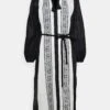 Tory Burch Embroidered Caftan - Beach Accessory - Black/Ivory
