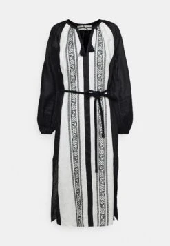 Tory Burch Embroidered Caftan - Beach Accessory - Black/Ivory