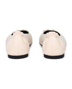 Tory Burch Claire Two-color Leather Ballet Flats -Tory Burch 79de11137e62bcf0fbdd3d27e81a00d2