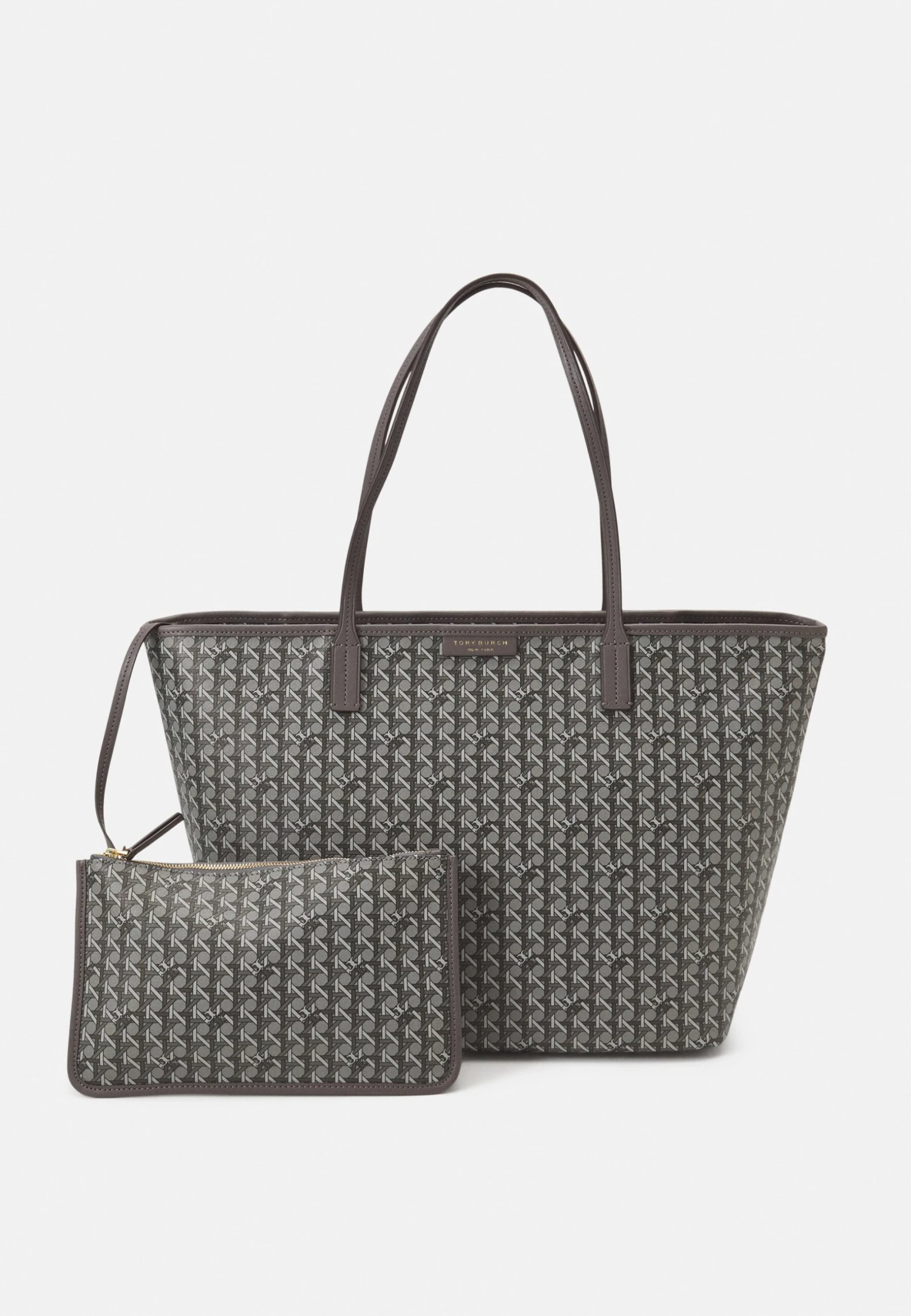 Tory Burch Basketweave Tote Set - Handbag - Grey Melange 4 Tory Burch Basketweave Tote Set - Handbag - Grey Melange - Image 4