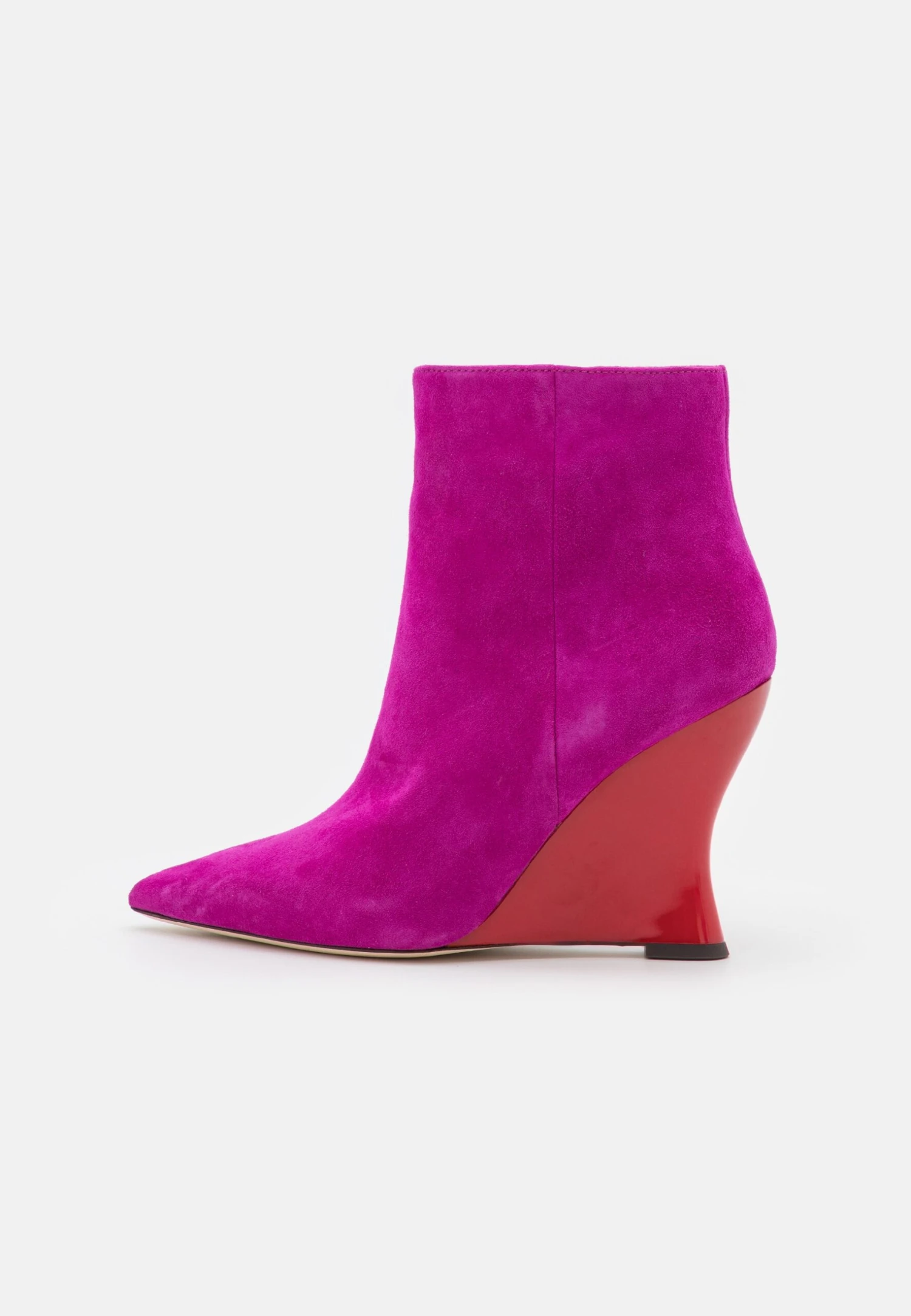 Tory Burch Sculpted Wedge - Wedge Ankle Boots - Fuchsia/Triple Red 2 Tory Burch Sculpted Wedge - Wedge Ankle Boots - Fuchsia/Triple Red - Image 2