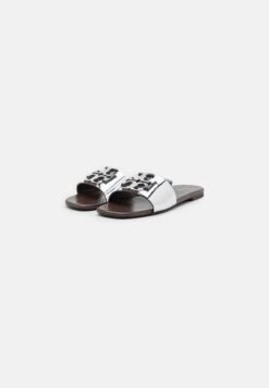 Tory Burch Ines Flat Slide - Mules - Silver/Coconut 9 Tory Burch Ines Flat Slide - Mules - Silver/Coconut -Tory Burch 87aff3d74e97481d96c462e3f82be78d