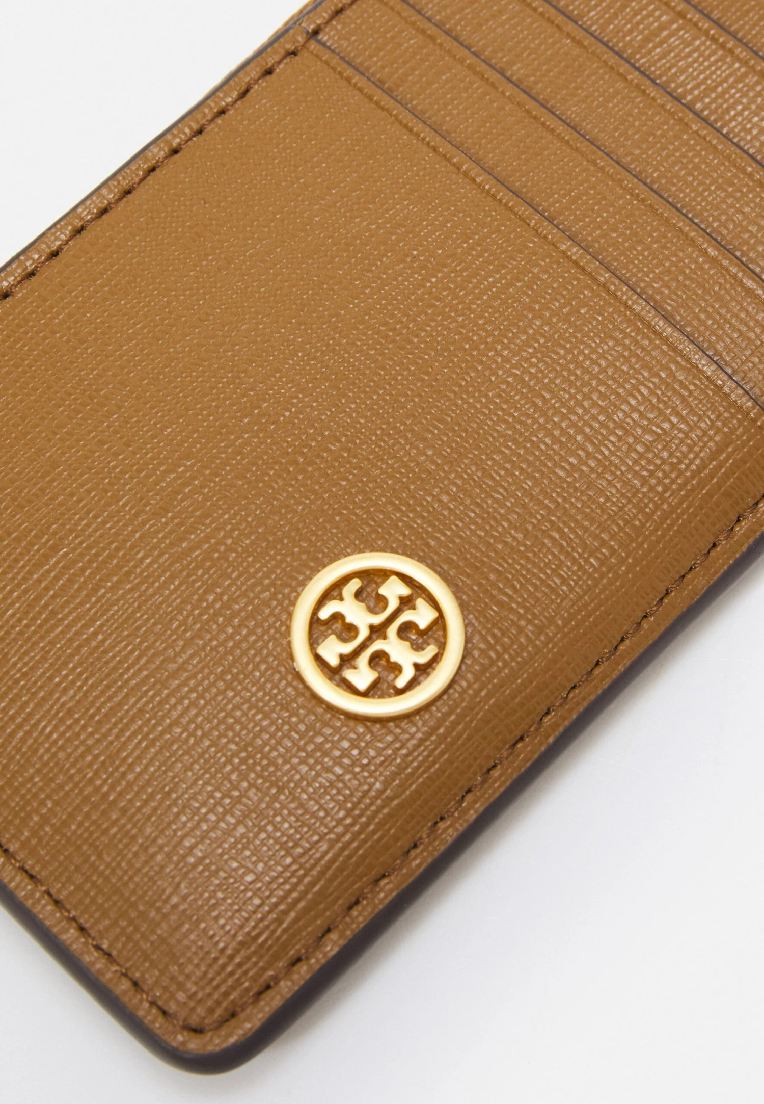 Tory Burch Robinson Top Zip Card Case - Wallet - Bistro Brown 4 Tory Burch Robinson Top Zip Card Case - Wallet - Bistro Brown - Image 4