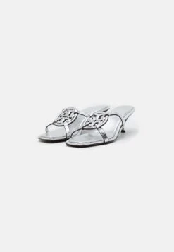 Tory Burch Geo Miller Low Heel - Heeled Mules - Silver 9 Tory Burch Geo Miller Low Heel - Heeled Mules - Silver -Tory Burch 8c3d8f1e4c5647519d9d1613668cb0ee
