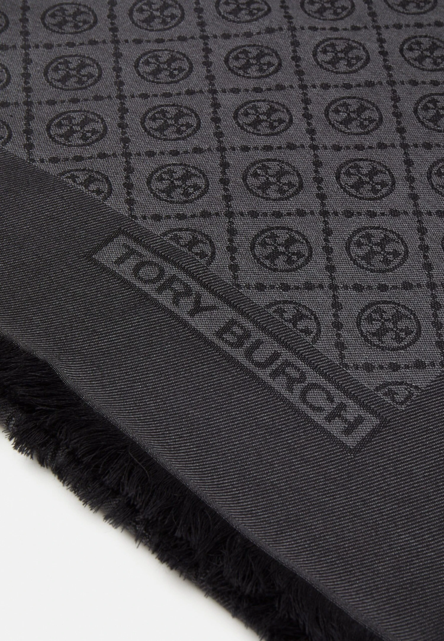 Tory Burch Dot Traveler - Scarf - Black 3 Tory Burch Dot Traveler - Scarf - Black - Image 3