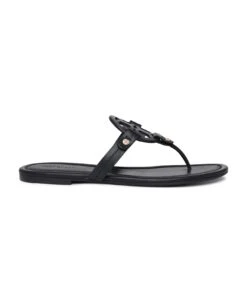 Tory Burch Black Leather Miller Sandals