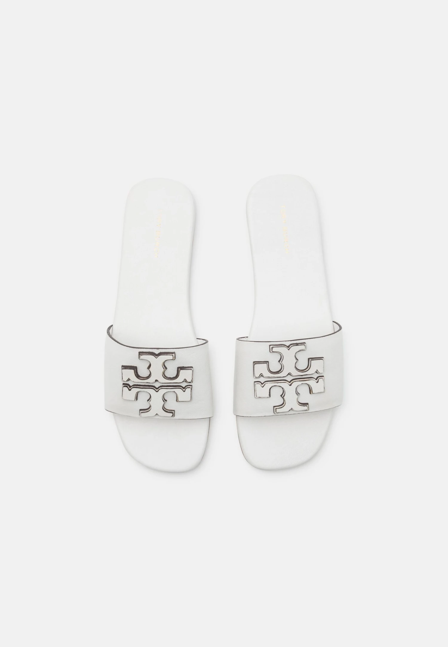 Tory Burch Double Stack Logo Slide - Mules - Gardenia 5 Tory Burch Double Stack Logo Slide - Mules - Gardenia - Image 5