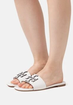 Tory Burch Double Stack Logo Slide - Mules - Gardenia