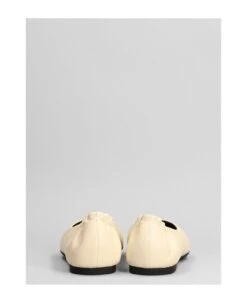 Tory Burch Ballet Flats In Beige Leather -Tory Burch 974bb555ef7bf32dc06730923d007ac5