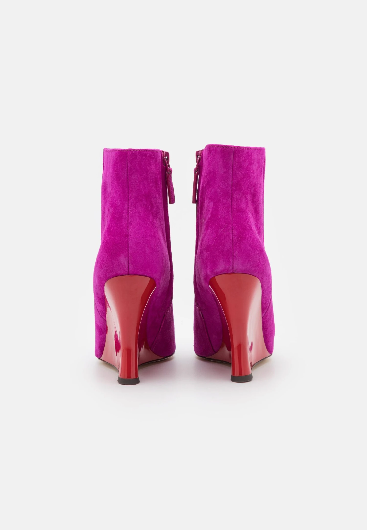 Tory Burch Sculpted Wedge - Wedge Ankle Boots - Fuchsia/Triple Red 4 Tory Burch Sculpted Wedge - Wedge Ankle Boots - Fuchsia/Triple Red - Image 4