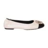 Tory Burch Claire Cream/ Black Ballet Flats