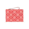 Tory Burch Red T Monogram Terry Clutch Bag