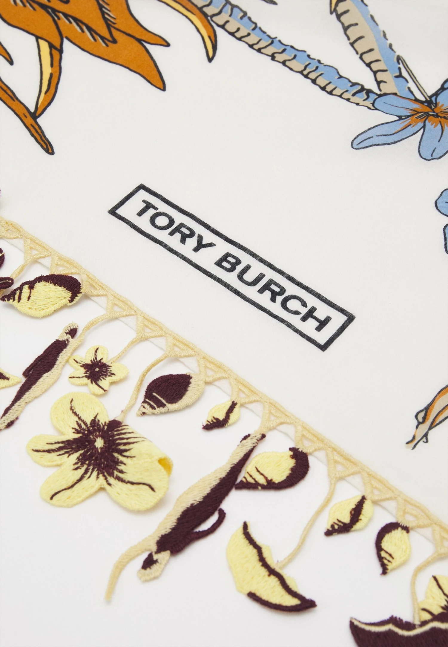 Tory Burch Climbing Palms Square - Foulard - French Cream 6 Tory Burch Climbing Palms Square - Foulard - French Cream - Image 6