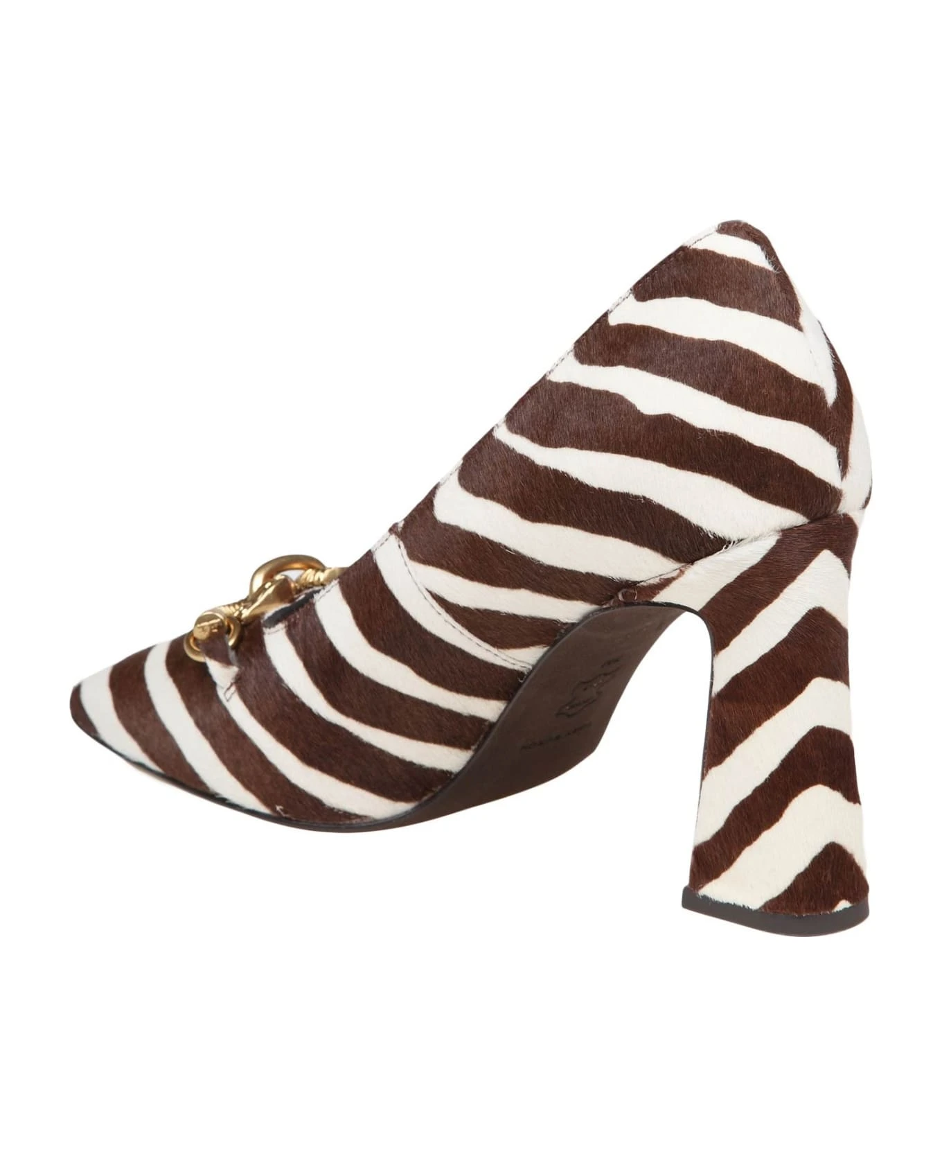 Tory Burch Pump Jessa In Zebra Pony With Gold Buckle 4 Tory Burch Pump Jessa In Zebra Pony With Gold Buckle - Image 4