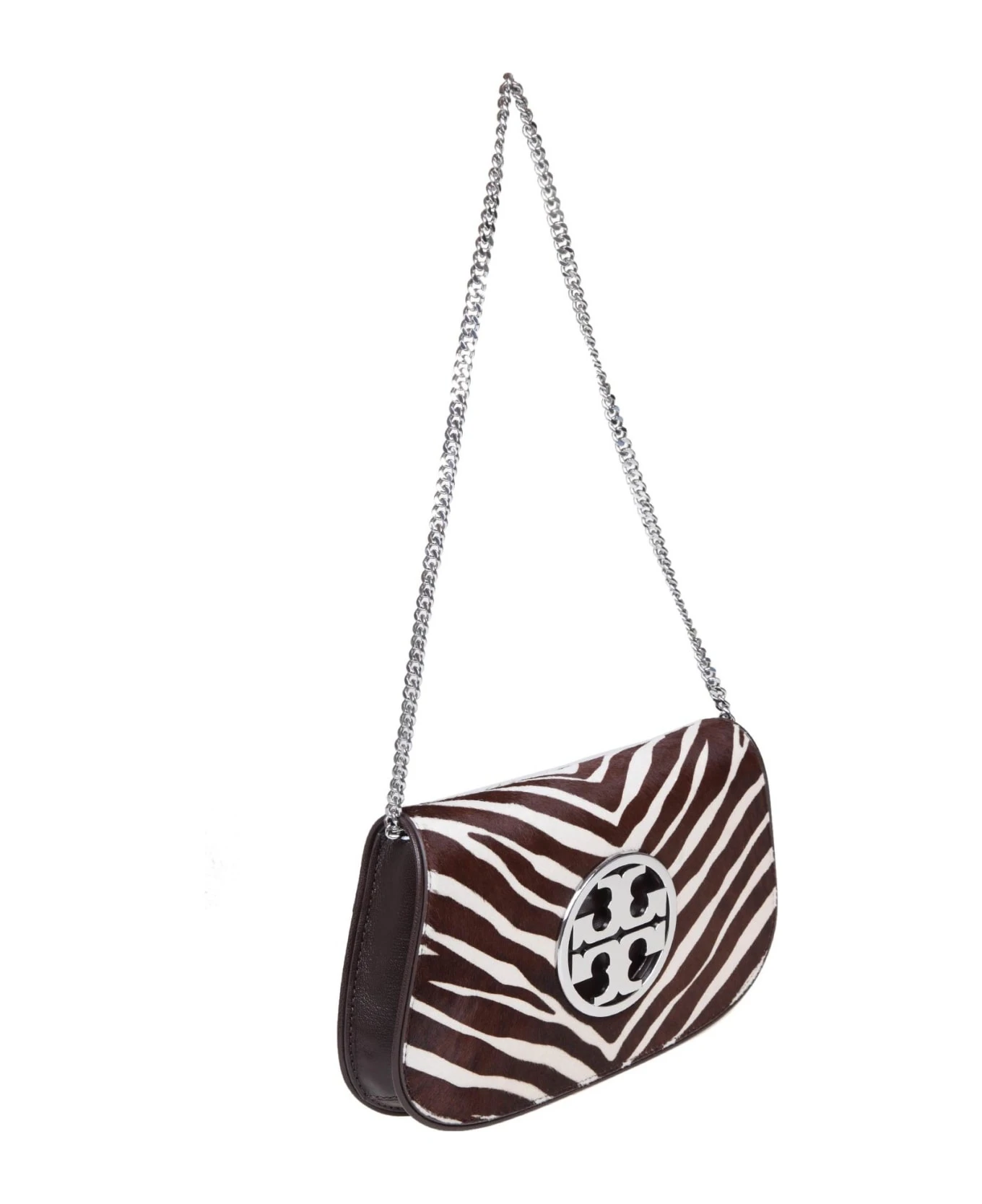 Tory Burch Reva Clutch In Zebra Print Pony 2 Tory Burch Reva Clutch In Zebra Print Pony - Image 2