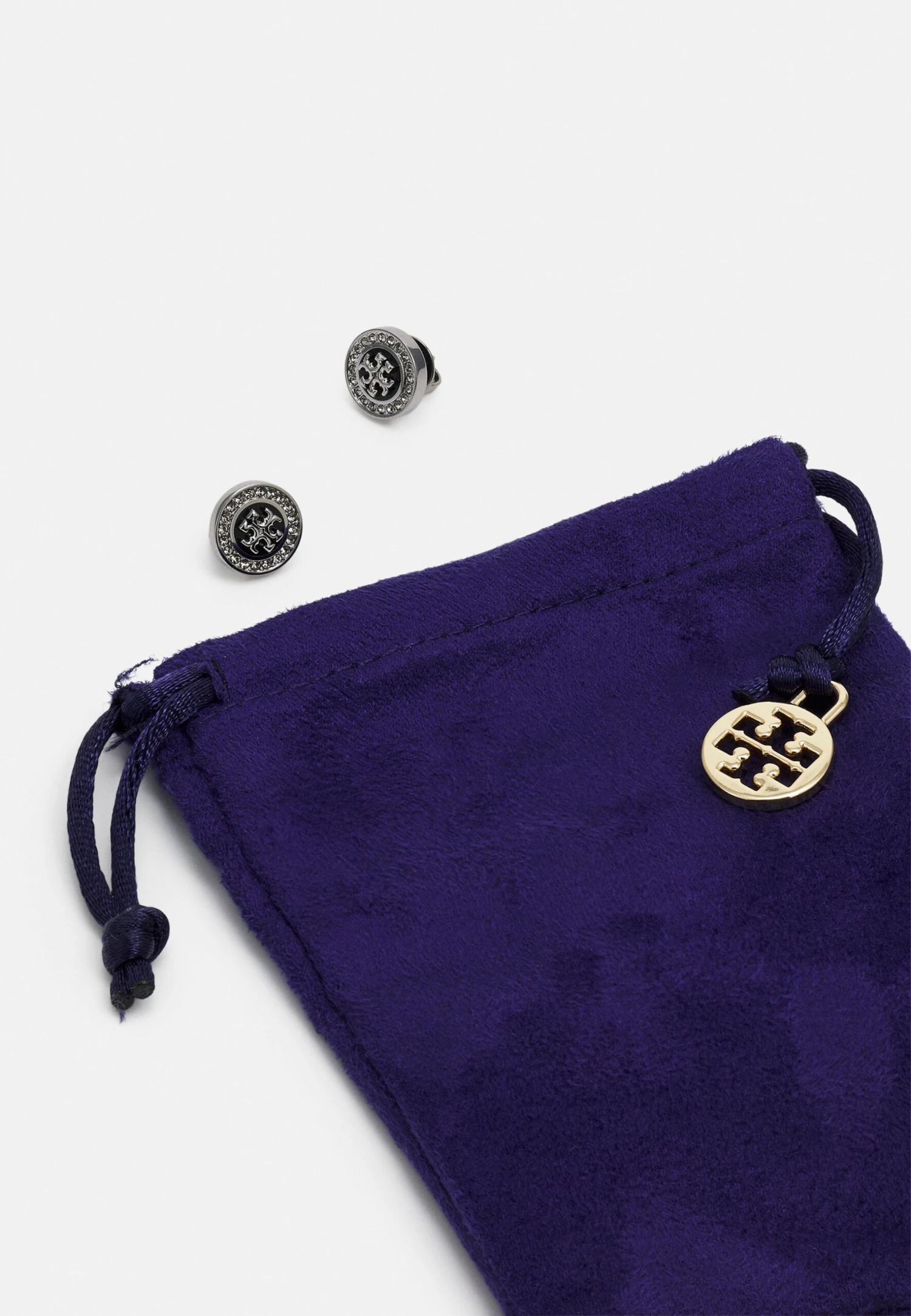 Tory Burch Kira Pave Circle Stud Earring - Earrings - Shiny Black Multi 3 Tory Burch Kira Pave Circle Stud Earring - Earrings - Shiny Black Multi - Image 3