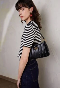 Tory Burch Kira Mini Bag - Across Body Bag - Black/Rolled Gold