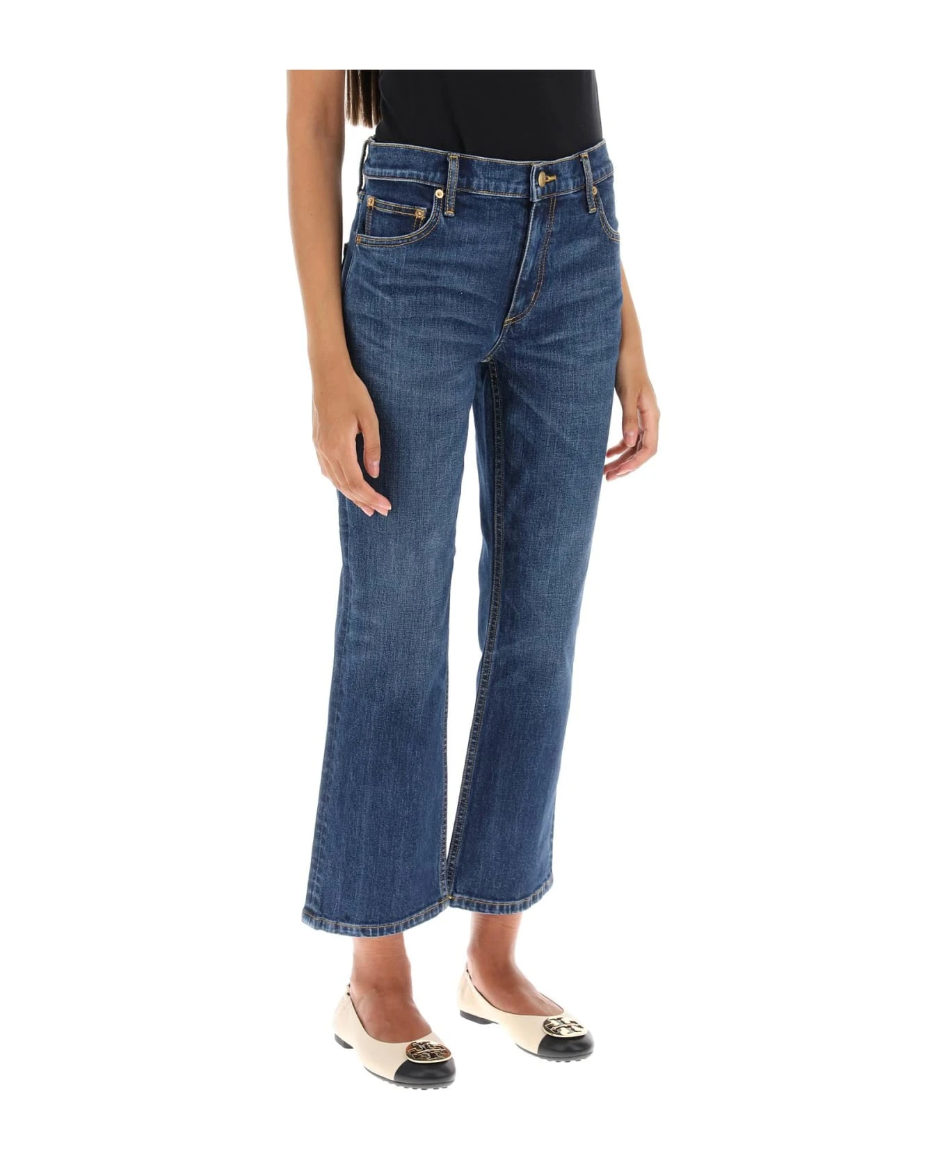 Tory Burch Cropped Flared Jeans 2 Tory Burch Cropped Flared Jeans - Image 2