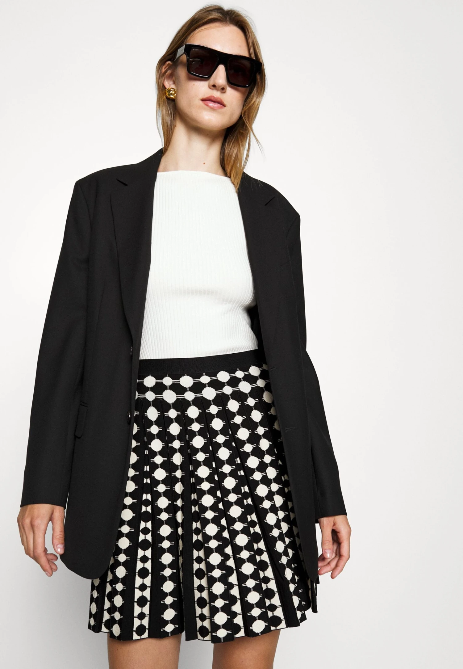 Tory Burch Jacquard Skirt - Mini Skirt - Black/Vanilla Flower 4 Tory Burch Jacquard Skirt - Mini Skirt - Black/Vanilla Flower - Image 4