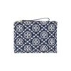 Tory Burch Blue T Monogram Terry Clutch Bag