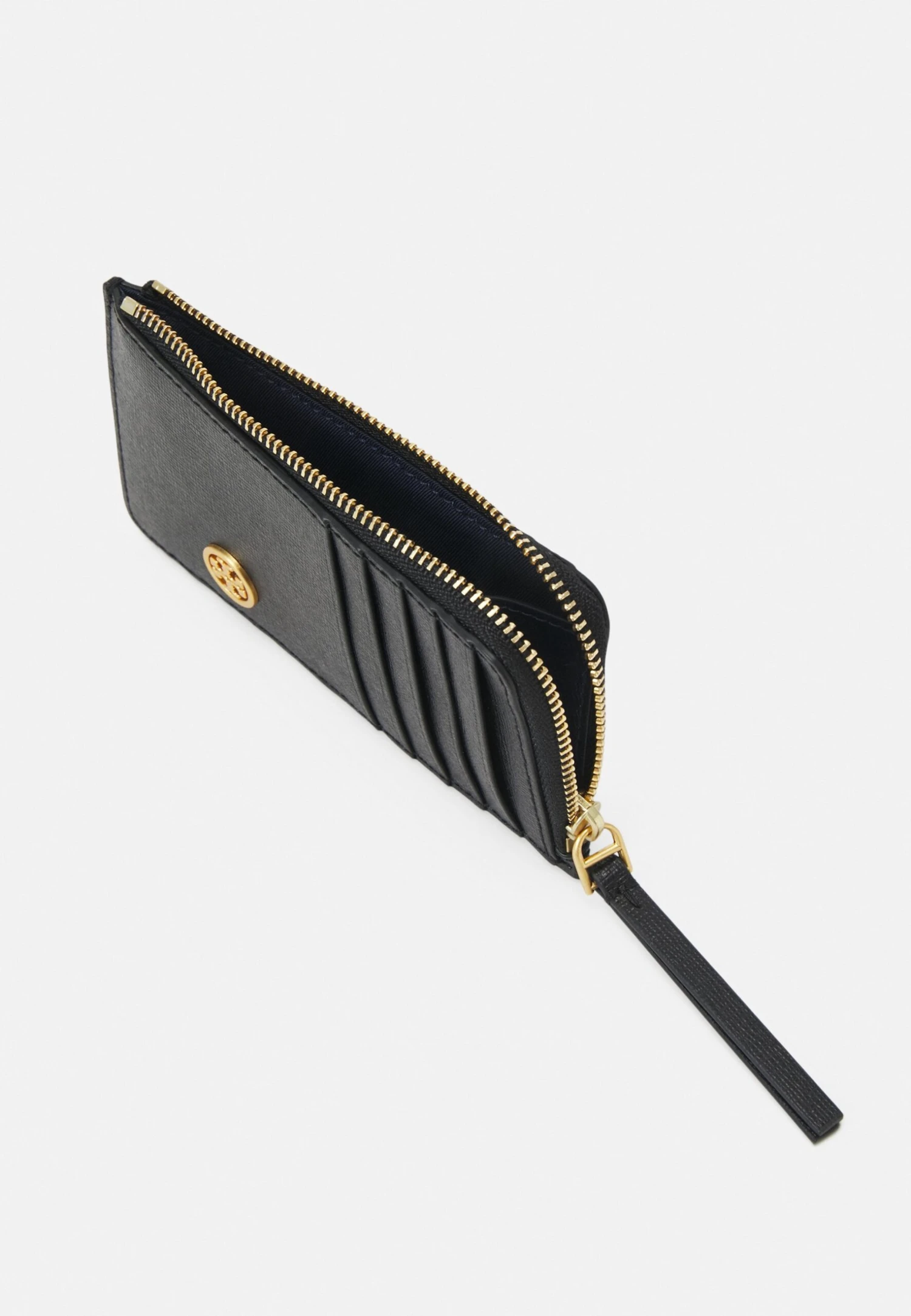 Tory Burch Robinson Top Zip Card Case - Wallet - Black 3 Tory Burch Robinson Top Zip Card Case - Wallet - Black - Image 3