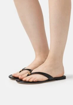 Tory Burch Simple Logo Thong- Mules - Perfect Black