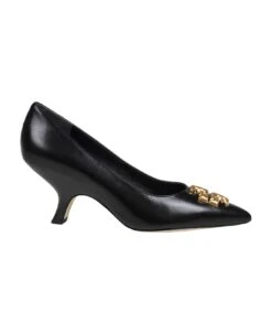 Tory Burch Eleanor Pump In Black Leather