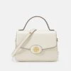 Tory Burch Robinson Spazzolato- Across Body Bag - Light Cream