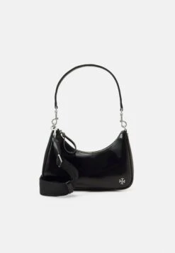 Tory Burch Mercer Spazzolato Small Shoulder- Handbag - Black