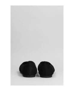 Tory Burch Claire Ballet Flats In Black Nubuck -Tory Burch c9caafb5fcd59fa6b9fd6a39fb979861