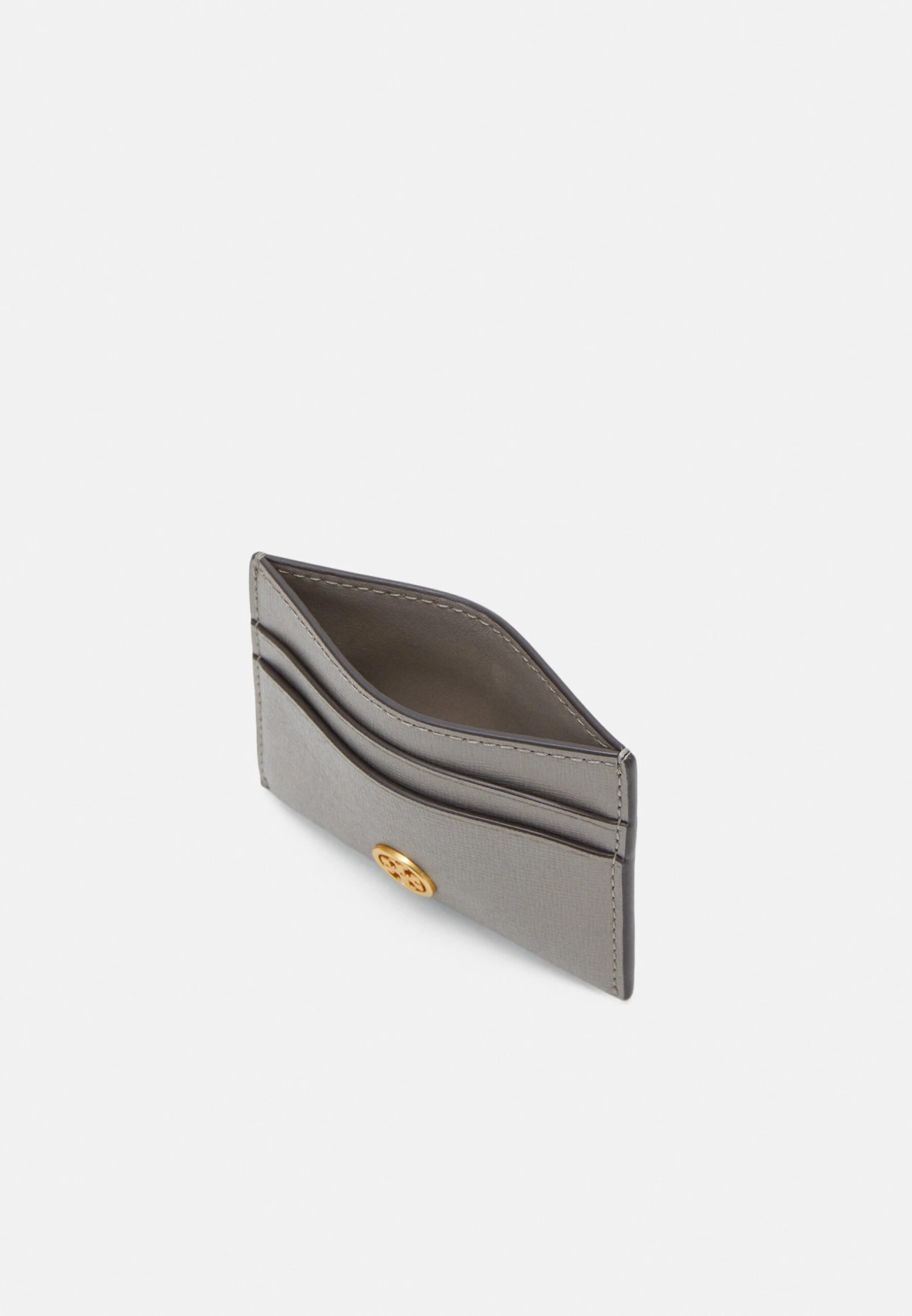 Tory Burch Robinson Card Case - Business Card Holder - Gray Heron 3 Tory Burch Robinson Card Case - Business Card Holder - Gray Heron - Image 3