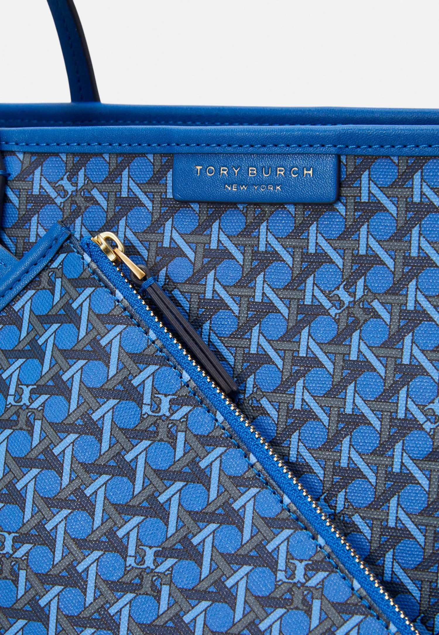 Tory Burch Basketweave Tote Set - Handbag - Blue 5 Tory Burch Basketweave Tote Set - Handbag - Blue - Image 5
