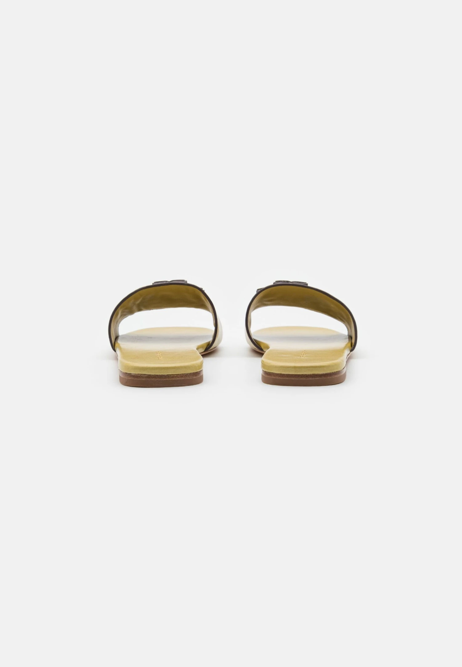 Tory Burch Double Stack Logo Slide - Mules - Roasted Pistachio 4 Tory Burch Double Stack Logo Slide - Mules - Roasted Pistachio - Image 4