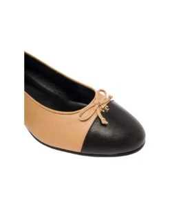 Tory Burch Beige And Black Ballet Flats With Bow Detail And Bi-color Toe In Smooth Leather Woman 7 Tory Burch Beige And Black Ballet Flats With Bow Detail And Bi-color Toe In Smooth Leather Woman -Tory Burch d04d3e78390ec4a5d4c27e3a77c6a732