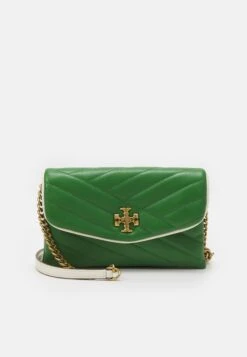 Tory Burch Kira Chevron Pop Edge Chain Wallet - Across Body Bag - Monstera Light Cream