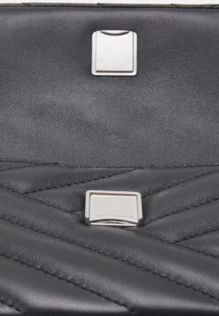 Tory Burch Kira Chevron Small Flap Shoulder - Handbag - Black/Silver -Tory Burch d7ead9ce6c83499b97f86feaf4045ddb