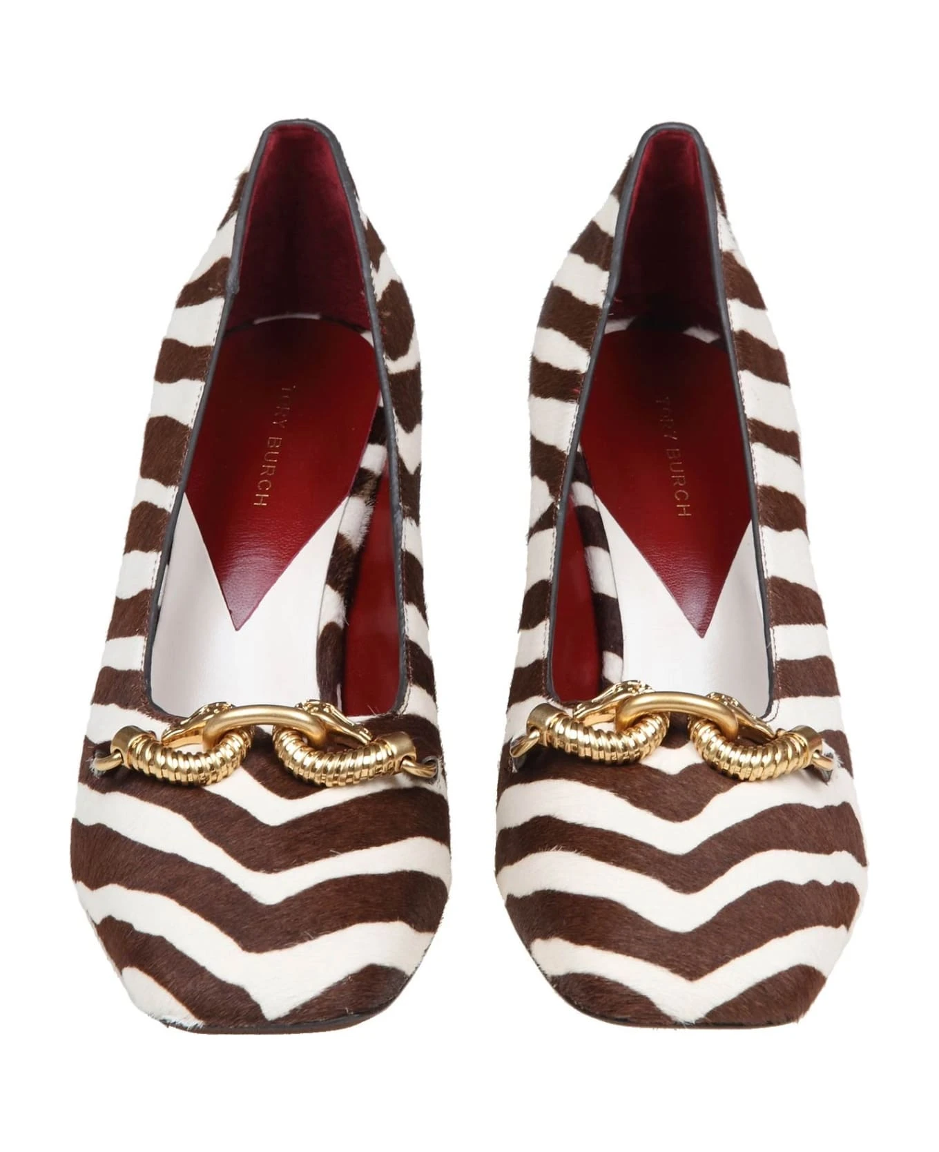 Tory Burch Pump Jessa In Zebra Pony With Gold Buckle 3 Tory Burch Pump Jessa In Zebra Pony With Gold Buckle - Image 3