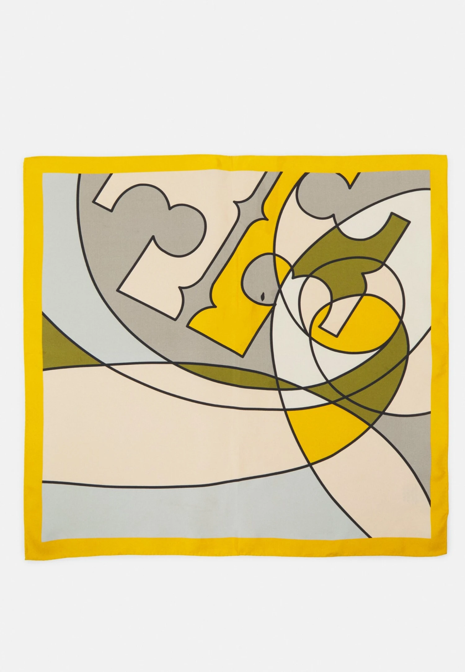 Tory Burch Abstract Logo Lines Neckerchief - Foulard - Grey 3 Tory Burch Abstract Logo Lines Neckerchief - Foulard - Grey - Image 3