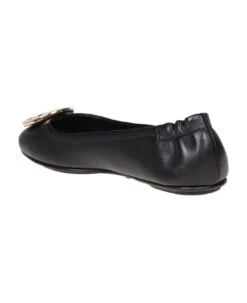 Tory Burch Minnie Ballerina In Black Leather -Tory Burch e8e63798dd0dfd3660f8305e13c5d73f