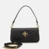 Tory Burch Kira Chevron Small Flap Shoulder - Handbag - Black