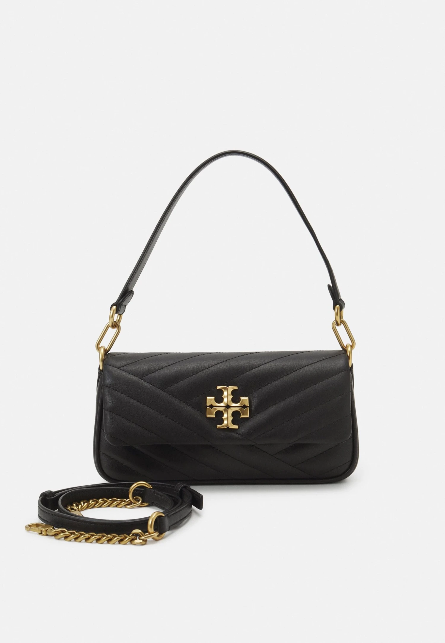 Tory Burch Kira Chevron Small Flap Shoulder - Handbag - Black 1 Tory Burch Kira Chevron Small Flap Shoulder - Handbag - Black